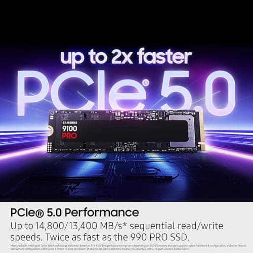 Samsung 9100 PRO 2TB SSD M.2 PCIe 5.0 NVMe image