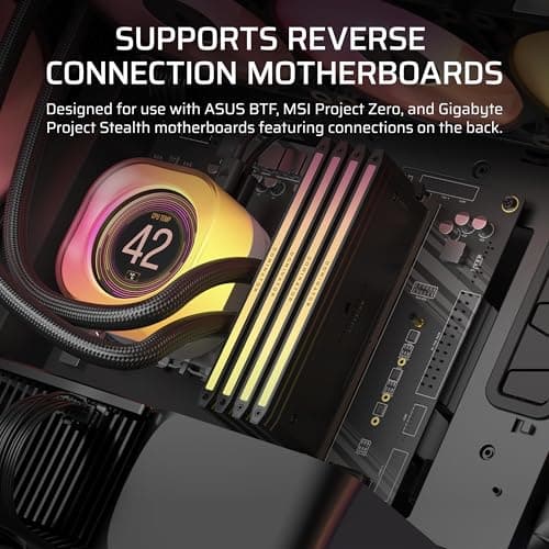 Corsair iCUE 5000T LX RGB ATX Mid Tower Black with Tempered Glass Side Panel and USB 3.2 Gen 2 Type-C, USB 3.2 Gen 1 Type-A image