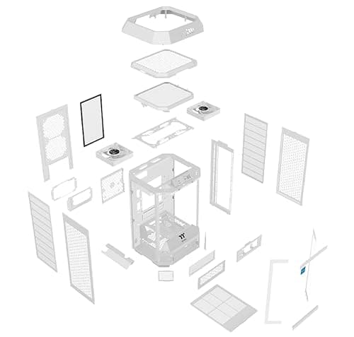 Thermaltake The Tower 250 Mini-ITX Tower White with Tempered Glass Side Panel and USB 3.2 Gen 2 Type-C, USB 3.2 Gen 1 Type-A image
