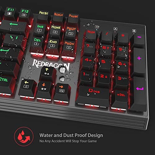 Redragon K570 PARTRYUSA RGB Backlit Mechanical Gaming Keyboard, Blue Switch, Gunmetal Solid Aluminum Base image