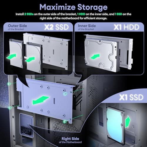 Okinos Mirage 4 Micro ATX Mini Tower Black with Tempered Glass Side Panel, USB 3.2 Gen 2 Type-C, USB 3.2 Gen 1 Type-A image