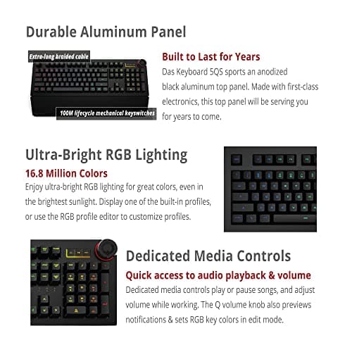 Das Keyboard 5QS RGB Wired Gamma Zulu Tactile Gaming Keyboard image