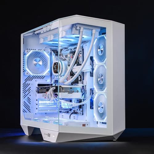 darkFlash DY470 ATX Mid Tower White with Tempered Glass Side Panel image