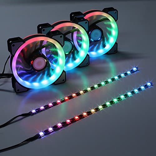 DS 120mm Addressable RGB PC Case LED Fans 3 Pack image