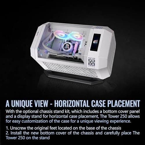 Thermaltake The Tower 250 Mini-ITX Tower White with Tempered Glass Side Panel and USB 3.2 Gen 2 Type-C, USB 3.2 Gen 1 Type-A image