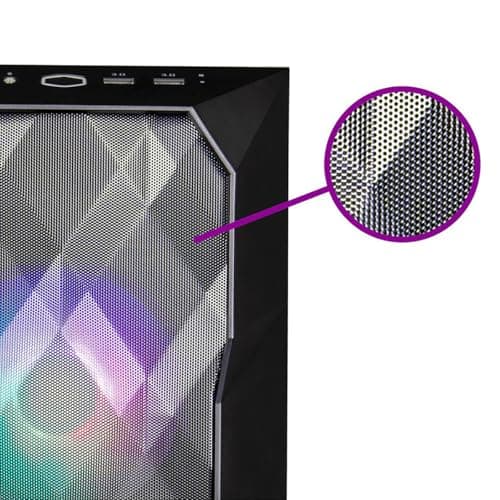 Cooler Master TD300 Micro ATX Mini Tower Black Tempered Glass Side Panel Mesh image