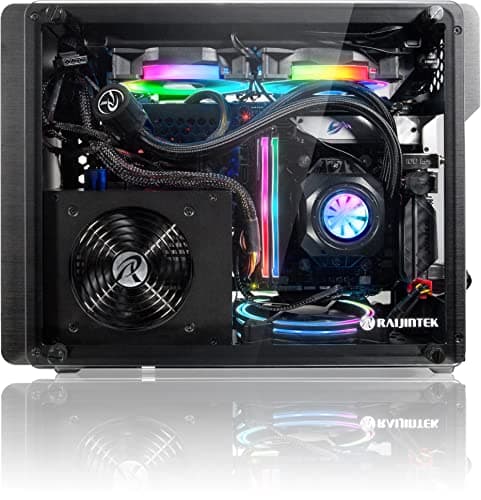 RAIJINTEK OPHION EVO Mini-ITX Desktop Black with Acrylic Side Panel and USB 3.2 Gen 1 Type-A image
