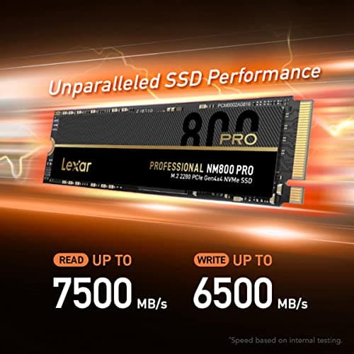 Lexar Professional NM800PRO 1TB SSD M.2-2280 PCIe 4.0 x4 NVMe image