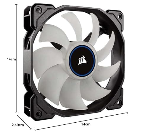 Corsair AF140 (2018) 140mm Black / White White LED 62 CFM 1-Pack image