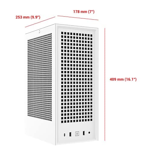 HYTE Revolt 3 Small Form Factor Premium ITX Computer Gaming Case with 700W 80+ Gold SFX Power Supply, White image