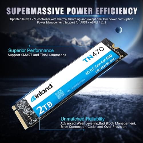 Inland TN470 2TB SSD M.2-2280 PCIe 4.0 X4 NVMe image