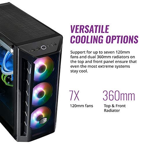 Cooler Master MasterBox MB520 ARGB ATX Mid Tower Black with Tempered Glass Side Panel image
