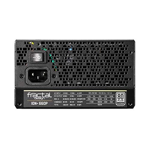 Fractal Design Ion+ 660W - 80 Plus Platinum Certified 860w Full Modular ATX Power Supply with UltraFlex DC Wires – ATX -140 mm Silent Fan with FDB Bearings – Zero RPM Mode - Black image