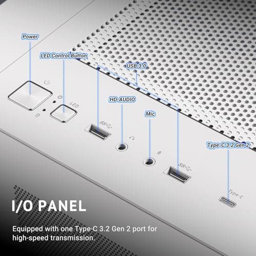 Antec C5 Curve ARGB ATX Mid Tower White with Tempered Glass Side Panel image