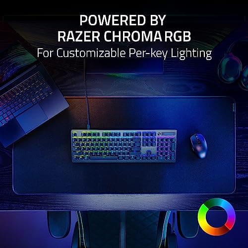 Razer DeathStalker V2 RGB Wired Red Low-Profile Optical Linear Gaming Keyboard image