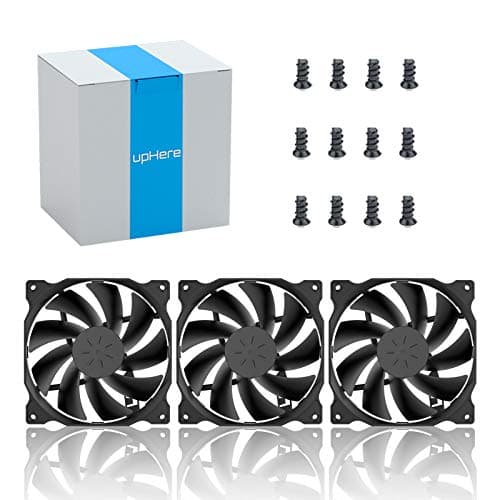 uphere 3-Pack Long Life Computer Case Fan 120mm Cooling Case Fan for Computer Cases Cooling image