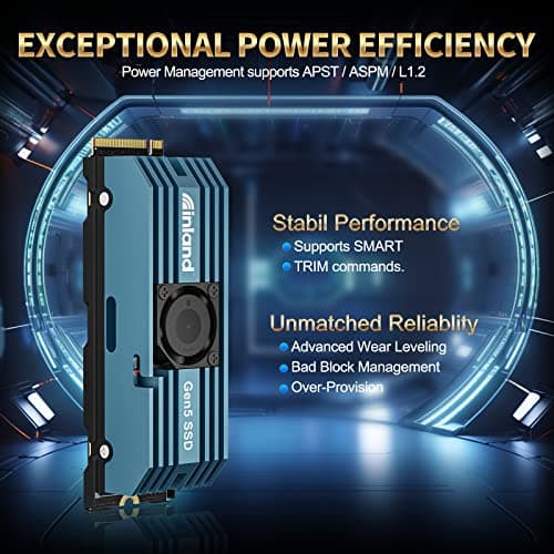 Inland TD510 2TB SSD M.2-2280 PCIe 5.0 X4 NVMe image