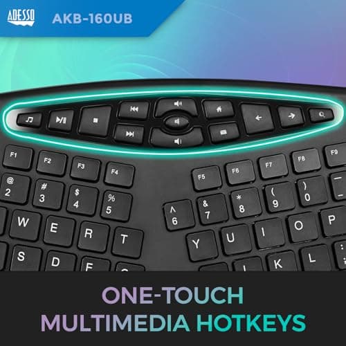 Adesso AKB-160UB Wired Ergonomic Keyboard image