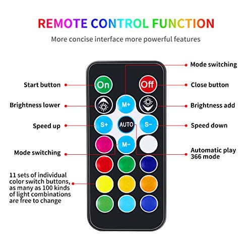 RGB Case Fans 120mm 5 Pack, ICETEK 3In1 Kit LED PC Computer Case Fan RGB, 366 Modes with Controller and Remote, Reinforced Quiet Fan Blade Design, Adjustable Colorful Cooling Cooler (5 Pack) image