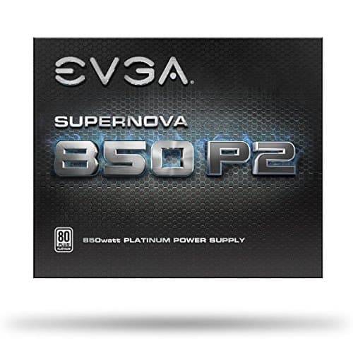 EVGA SuperNOVA 850 P2, 80+ PLATINUM 850W, Fully Modular , EVGA ECO Mode, 10 Year Warranty , Includes FREE Power On Self Tester Power Supply image