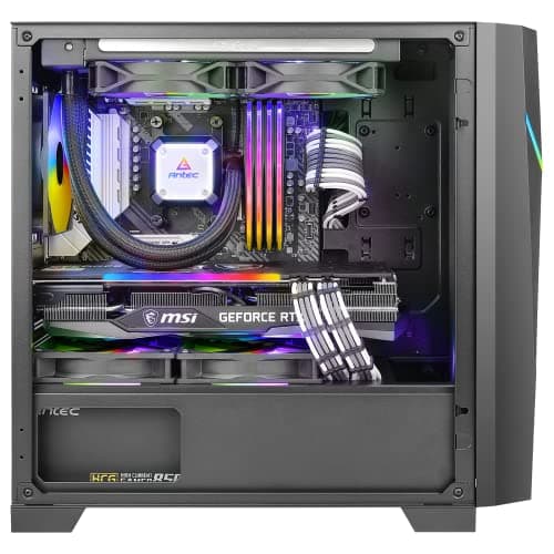Antec Draco 10 Micro ATX Mini Tower Black Tempered Glass Side Panel, USB 3.2 Gen 1 Type-A image