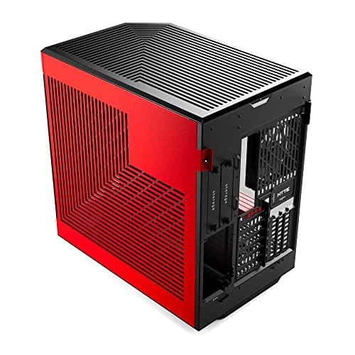 HYTE Y60 ATX Mid Tower Red / Black with Tempered Glass Side Panel and USB 3.2 Gen 2 Type-C, USB 3.2 Gen 1 Type-A image