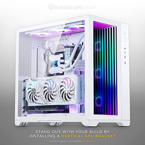 MagniumGear NEO QUBE 2 ATX Mid Tower White Tempered Glass Infinity Mirror image