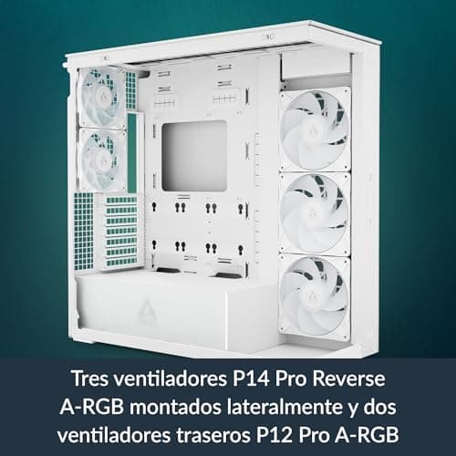 ARCTIC Xtender ATX Mid Tower White with Tempered Glass Side Panel and USB 3.2 Gen 2 Type-C, USB 3.2 Gen 1 Type-A Front Panel image