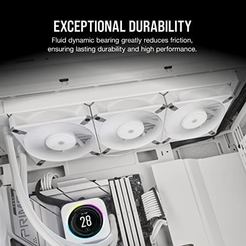 Corsair AF120 ELITE 120mm White / Gray PWM 59.1 CFM image