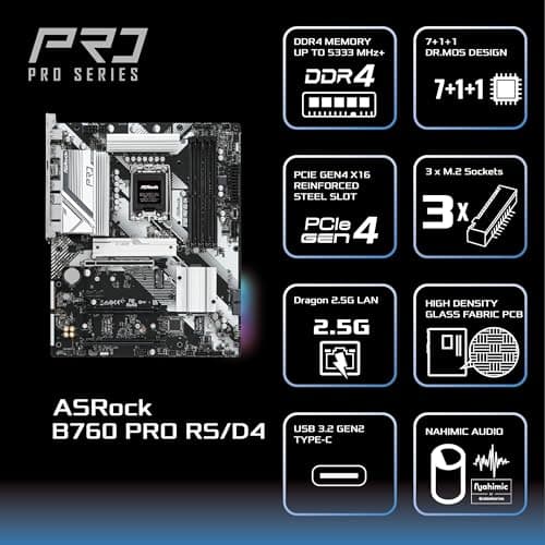 ASRock B760 Pro RS/D4 LGA1700 DDR4 ATX image