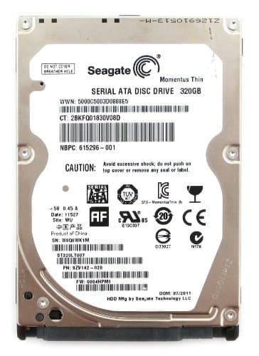 Seagate Momentus Thin 320GB 2.5" HDD 7200RPM SATA image