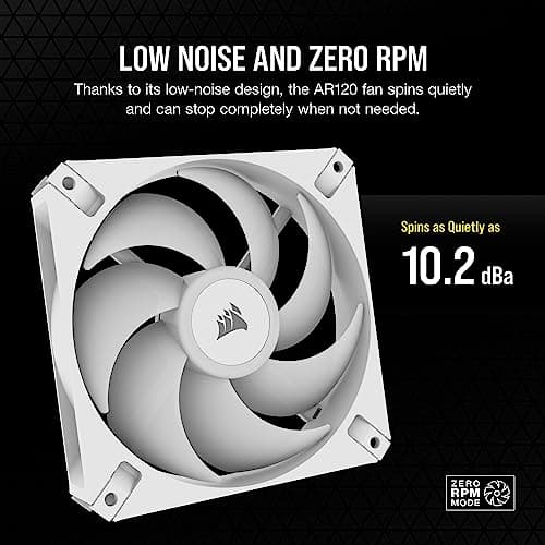 Corsair iCUE AR120 120mm White Digital RGB PWM 59 CFM 1-Pack image