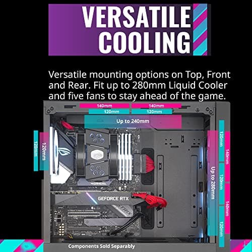 Cooler Master MasterBox NR600 (w/o ODD) ATX Mid Tower Black with Tempered Glass Side Panel image