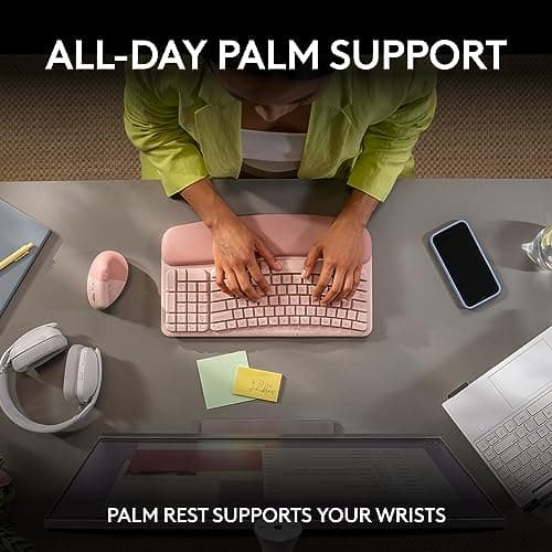 Logitech Wave Keys Ergonomic Bluetooth/Wireless/Wired Keyboard image