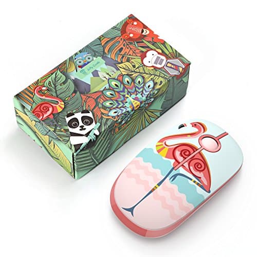 Jelly Comb 2.4G Slim Wireless Mouse with Nano Receiver, Less Noise, Portable Mobile Optical Mice for Notebook, PC, Laptop, Computer, MacBook (Flamingo) image