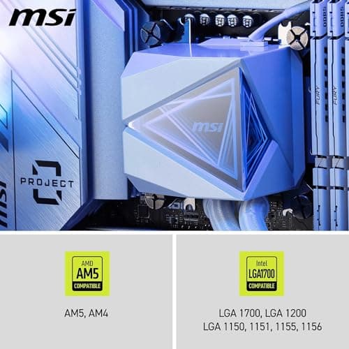 MSI MAG CORELIQUID I240 Water 240mm 70.7 CFM White image