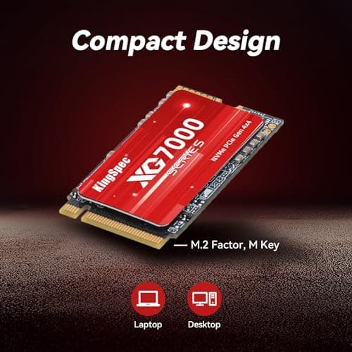 KingSpec XG7000 512GB M.2-2242 SSD PCIe 4.0 x4 NVMe image