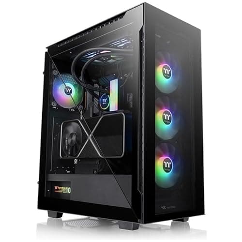 Thermaltake Divider 500 ATX Mid Tower Black TG ARGB, Tempered Glass Side Panel image