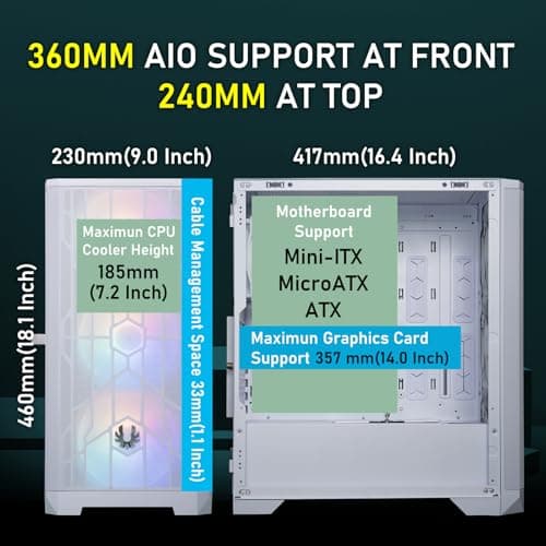 BitFenix Nova Mesh SE ATX Mid Tower White with Tempered Glass Side Panel and USB 3.2 Gen 1 Type-A image