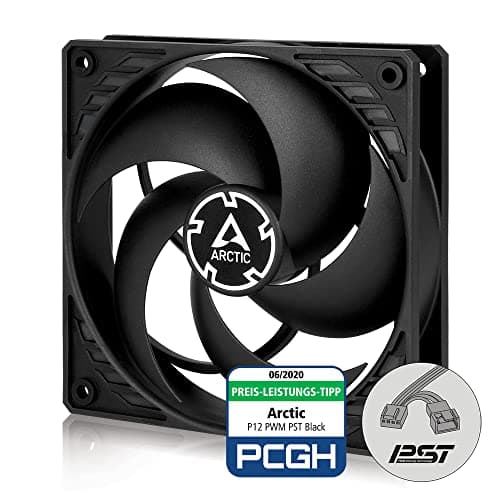ARCTIC P12 PWM PST 120mm Black 56.3 CFM 1-Pack image