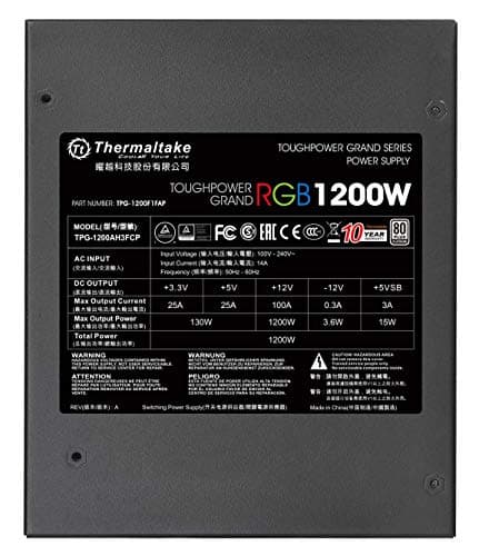 Thermaltake Toughpower Grand RGB Black 1200W 80+ Platinum Certified Fully Modular image