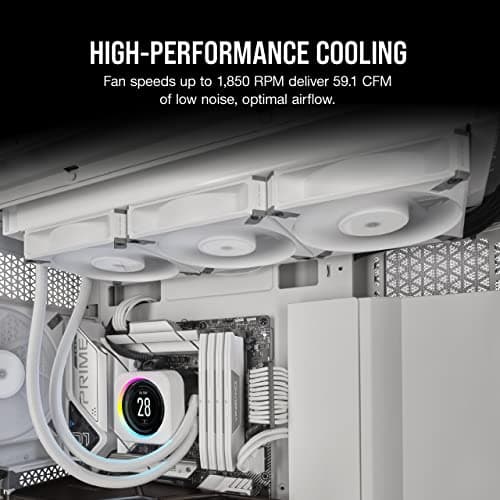 Corsair AF120 ELITE 120mm White / Gray PWM 59.1 CFM image
