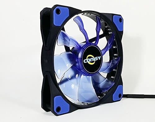 Conisy Silent Series 120mm Case Fan for Computer Case, LED PC Case Fan with 4pin Molex & 3pin Motherboard Connector - Red (2Pcs) image