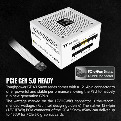 Thermaltake Toughpower GF A3 Snow 850W 80+ Gold Fully Modular image