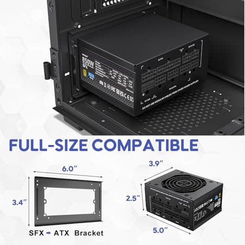 Vetroo CP-PSU-VT-850W-SFX Black SFX 850W Fully Modular 80+ Gold image