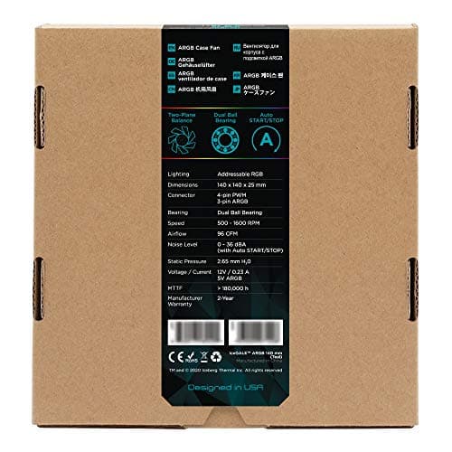 Iceberg Thermal IceGALE 140mm Teal / White ARGB PWM 2-Pack image