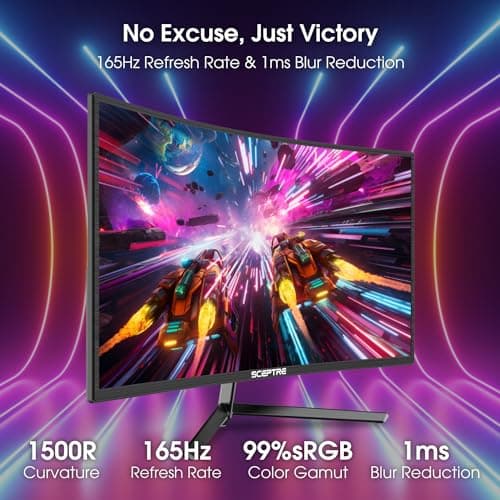 Sceptre C248B-FWT168 23.6" 1080p 165Hz VA Curved Monitor image