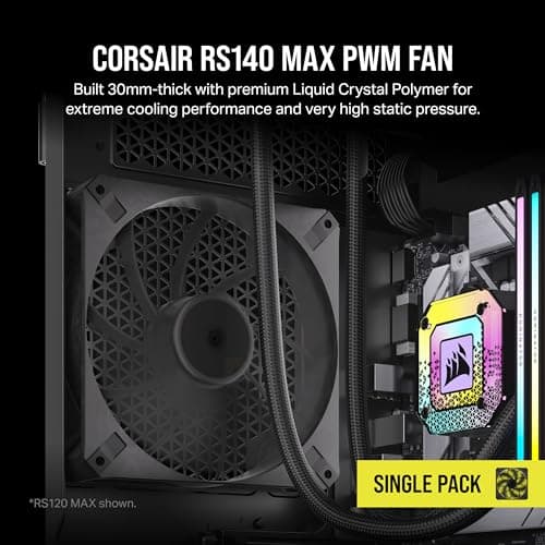 Corsair RS140 MAX 140mm Black PWM 104 CFM image