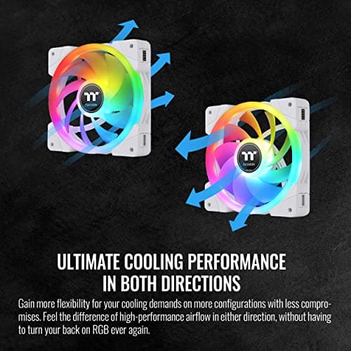 Thermaltake SWAFAN EX14 140mm White RGB 81.6 CFM 3-Pack image