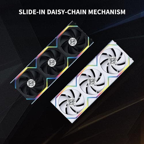 Lian Li UNI FAN SL 120mm Black PWM Addressable RGB Wireless 3-Pack image